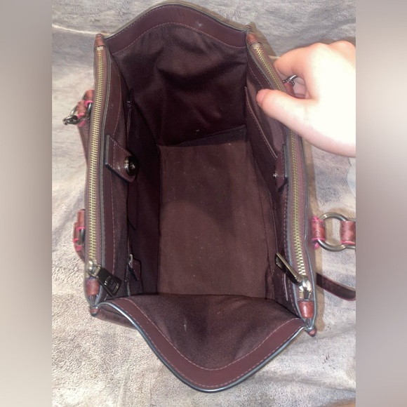 Coach Burgundy Crossbody Bag - Picture 9 of 11